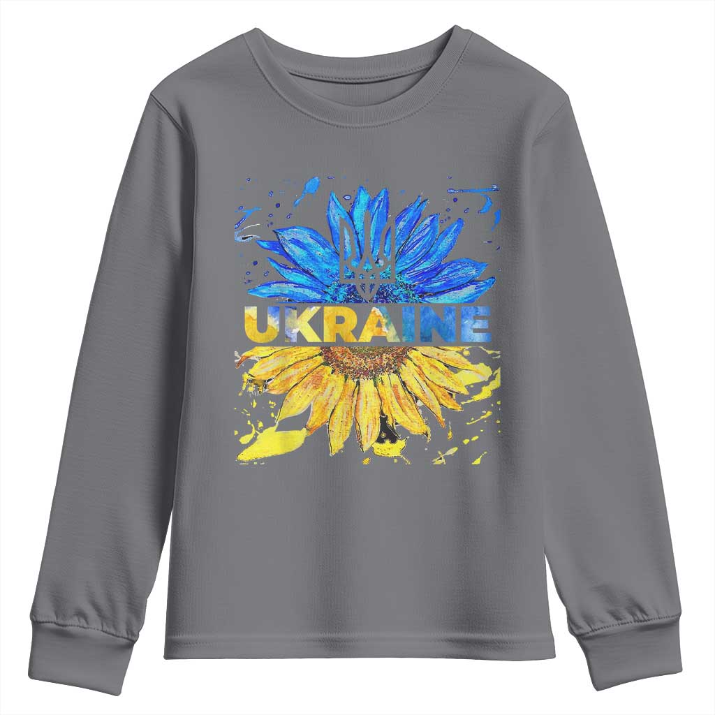 Ukraine Sunflower Ukrainian Flag Youth Sweatshirt