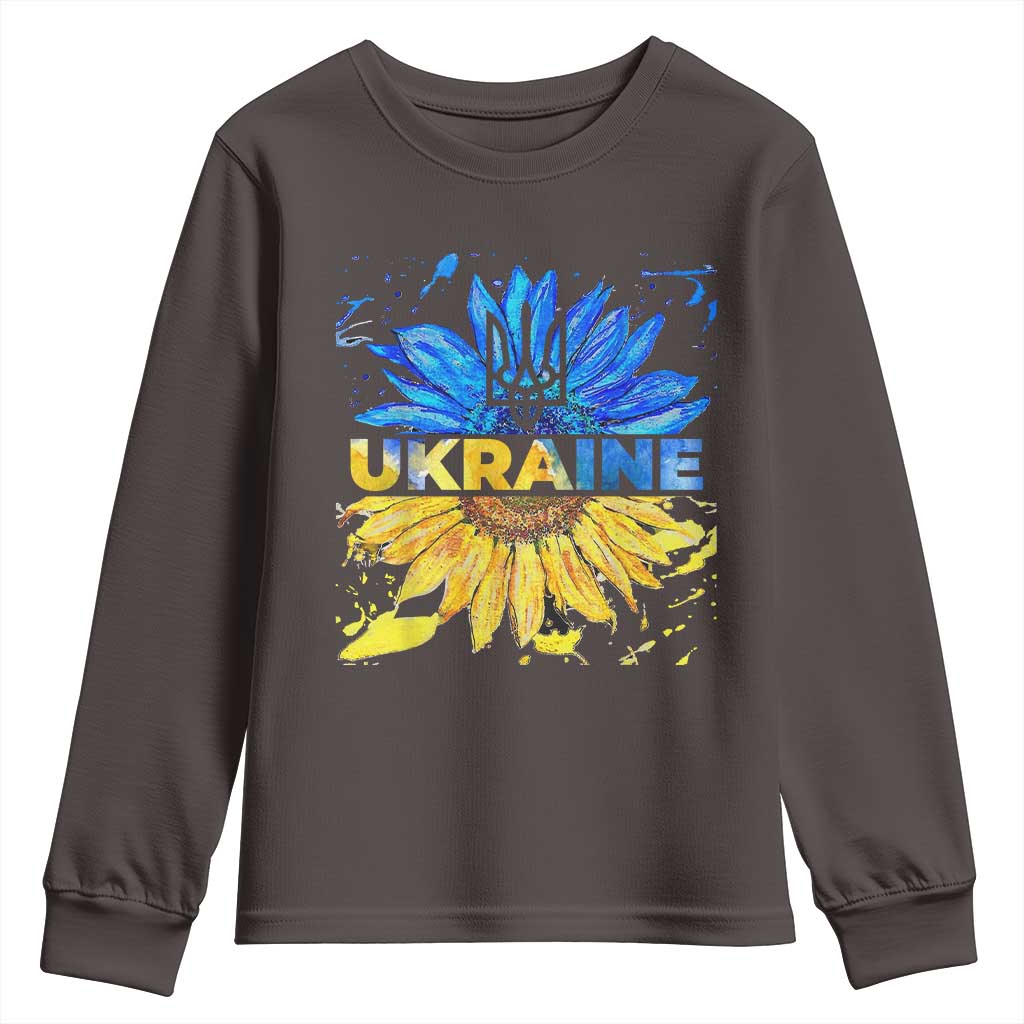 Ukraine Sunflower Ukrainian Flag Youth Sweatshirt