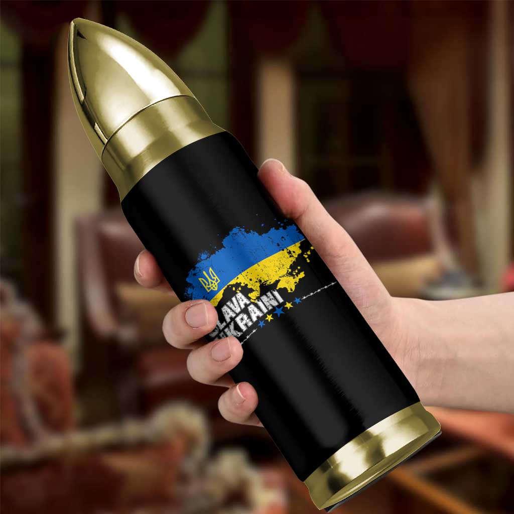 Slava Ukraini Ukraine Flag Bullet Tumbler Patriot Patriotic Ukrainian National Flag