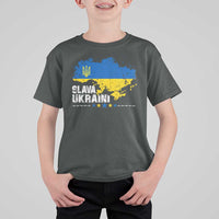 Slava Ukraini Ukraine Flag T Shirt For Kid Patriot Patriotic Ukrainian National Flag