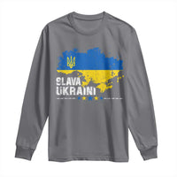 Slava Ukraini Ukraine Flag Long Sleeve Shirt Patriot Patriotic Ukrainian National Flag