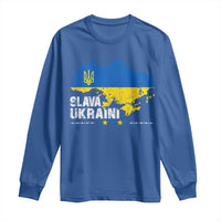 Slava Ukraini Ukraine Flag Long Sleeve Shirt Patriot Patriotic Ukrainian National Flag