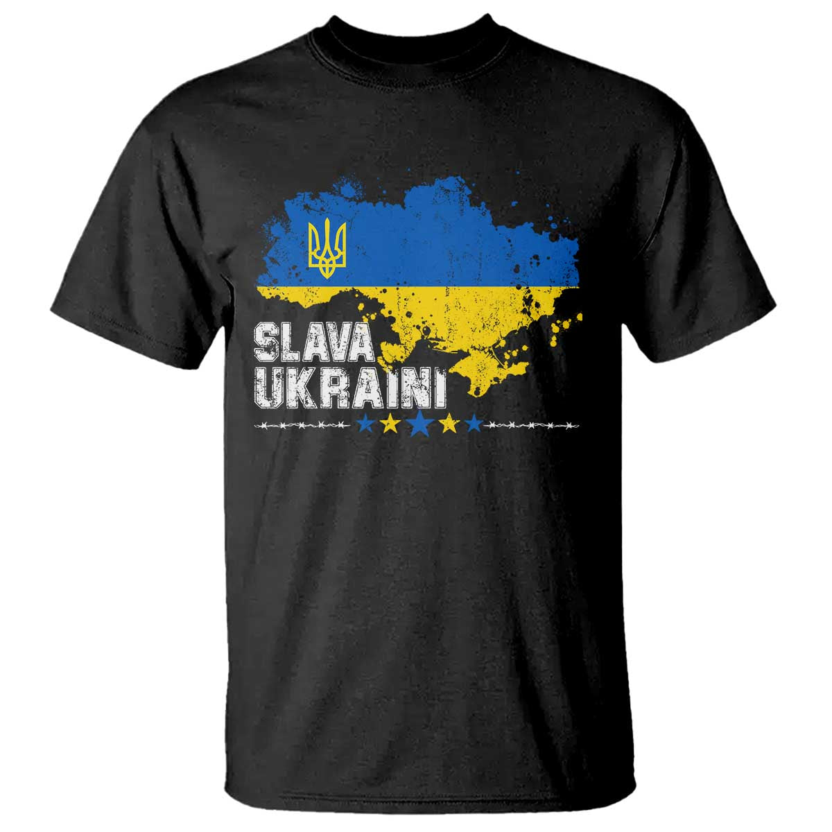 Slava Ukraini Ukraine Flag T Shirt Patriot Patriotic Ukrainian National Flag