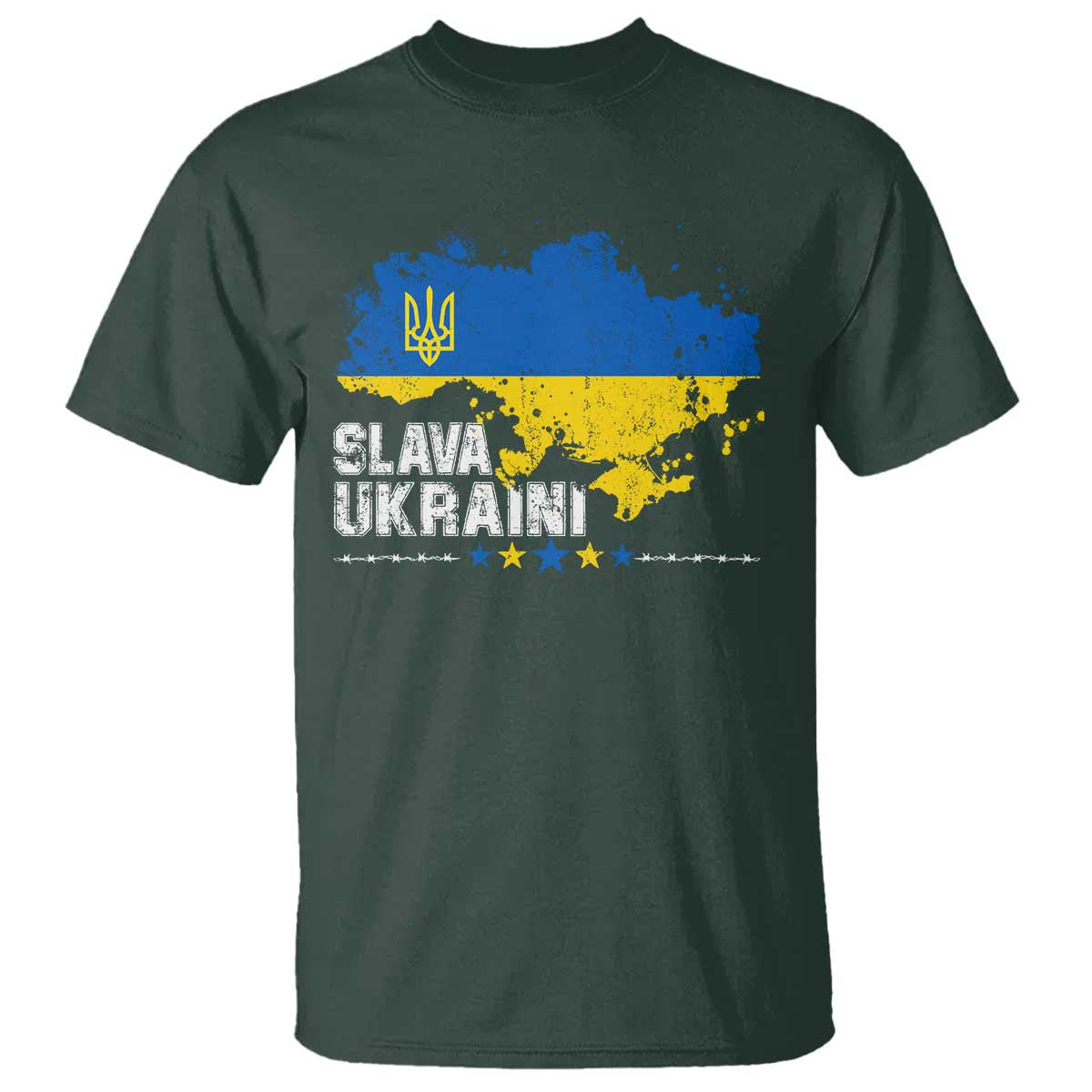 Slava Ukraini Ukraine Flag T Shirt Patriot Patriotic Ukrainian National Flag