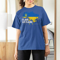 Slava Ukraini Ukraine Flag T Shirt For Women Patriot Patriotic Ukrainian National Flag