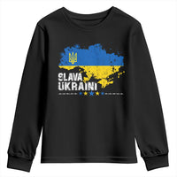 Slava Ukraini Ukraine Flag Youth Sweatshirt Patriot Patriotic Ukrainian National Flag