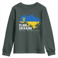 Slava Ukraini Ukraine Flag Youth Sweatshirt Patriot Patriotic Ukrainian National Flag