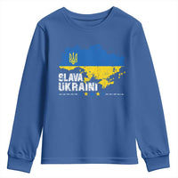Slava Ukraini Ukraine Flag Youth Sweatshirt Patriot Patriotic Ukrainian National Flag