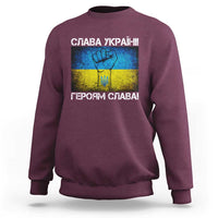 Ukraine Flag Sweatshirt Glory to the Heroes Ukrainian Patriot Patriotic