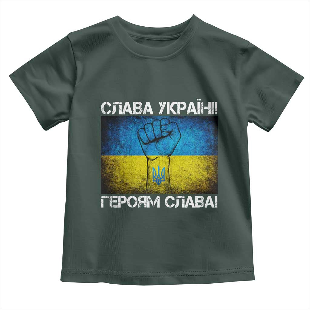 Ukraine Flag Toddler T Shirt Glory to the Heroes Ukrainian Patriot Patriotic