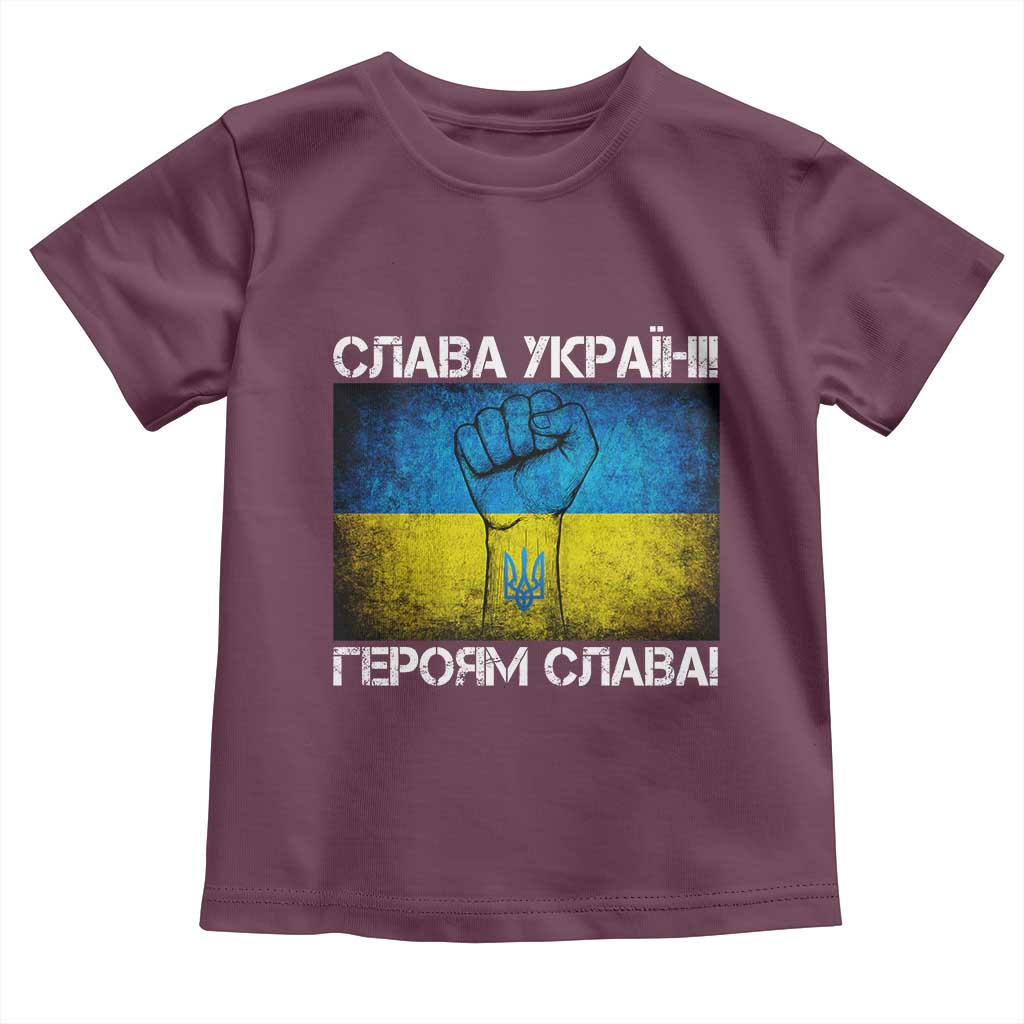 Ukraine Flag Toddler T Shirt Glory to the Heroes Ukrainian Patriot Patriotic