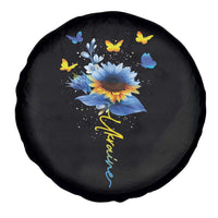 Sunflower Ukraine Flag Spare Tire Cover Ukrainian Butterflies Flowers
