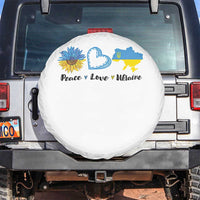 Peace Love Ukraine Sunflower Flag Spare Tire Cover