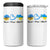 Peace Love Ukraine Sunflower Flag 4 in 1 Can Cooler Tumbler