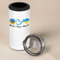 Peace Love Ukraine Sunflower Flag 4 in 1 Can Cooler Tumbler