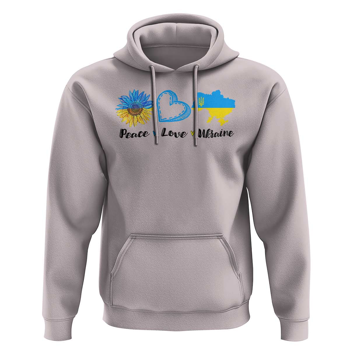 Peace Love Ukraine Sunflower Flag Hoodie