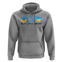 Peace Love Ukraine Sunflower Flag Hoodie