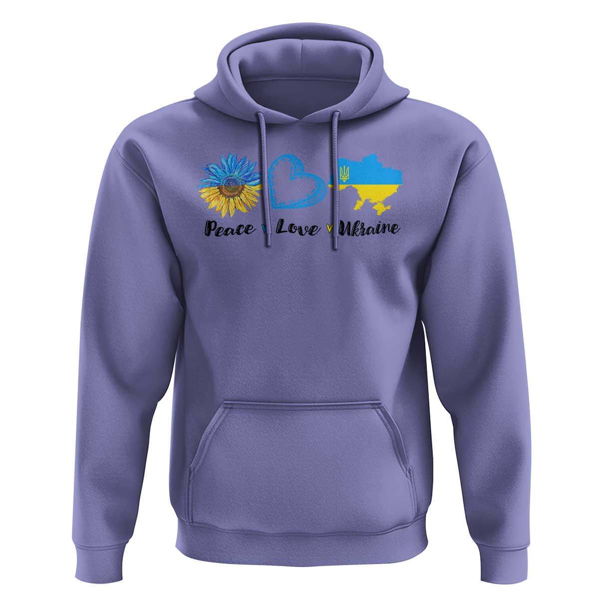 Peace Love Ukraine Sunflower Flag Hoodie