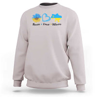 Peace Love Ukraine Sunflower Flag Sweatshirt