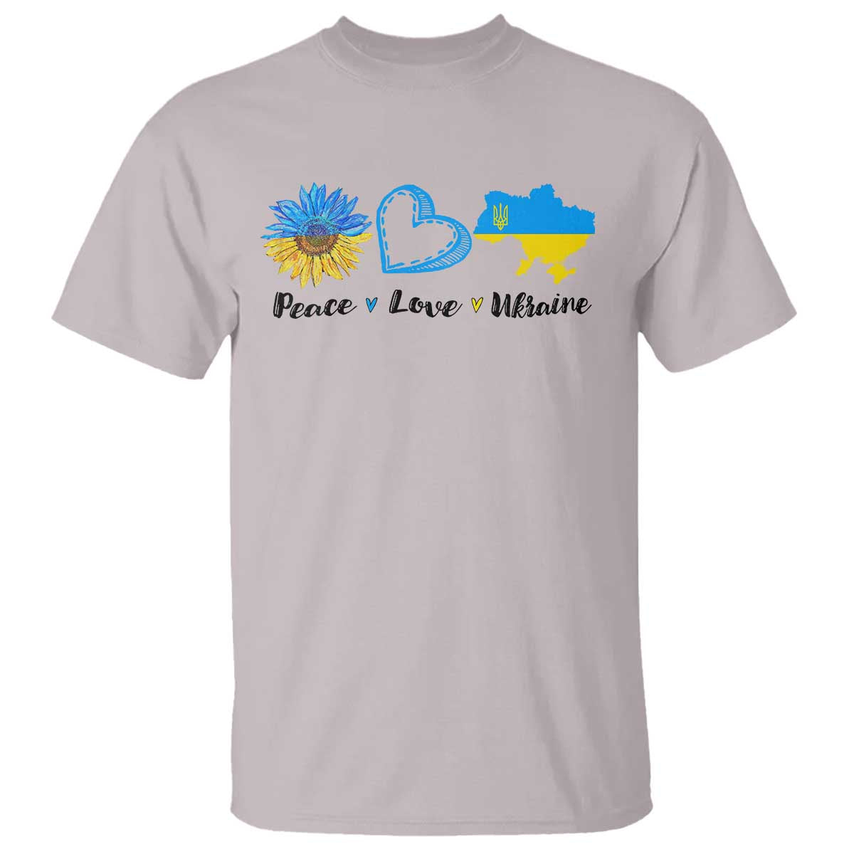 Peace Love Ukraine Sunflower Flag T Shirt