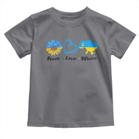 Peace Love Ukraine Sunflower Flag Toddler T Shirt