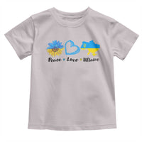 Peace Love Ukraine Sunflower Flag Toddler T Shirt