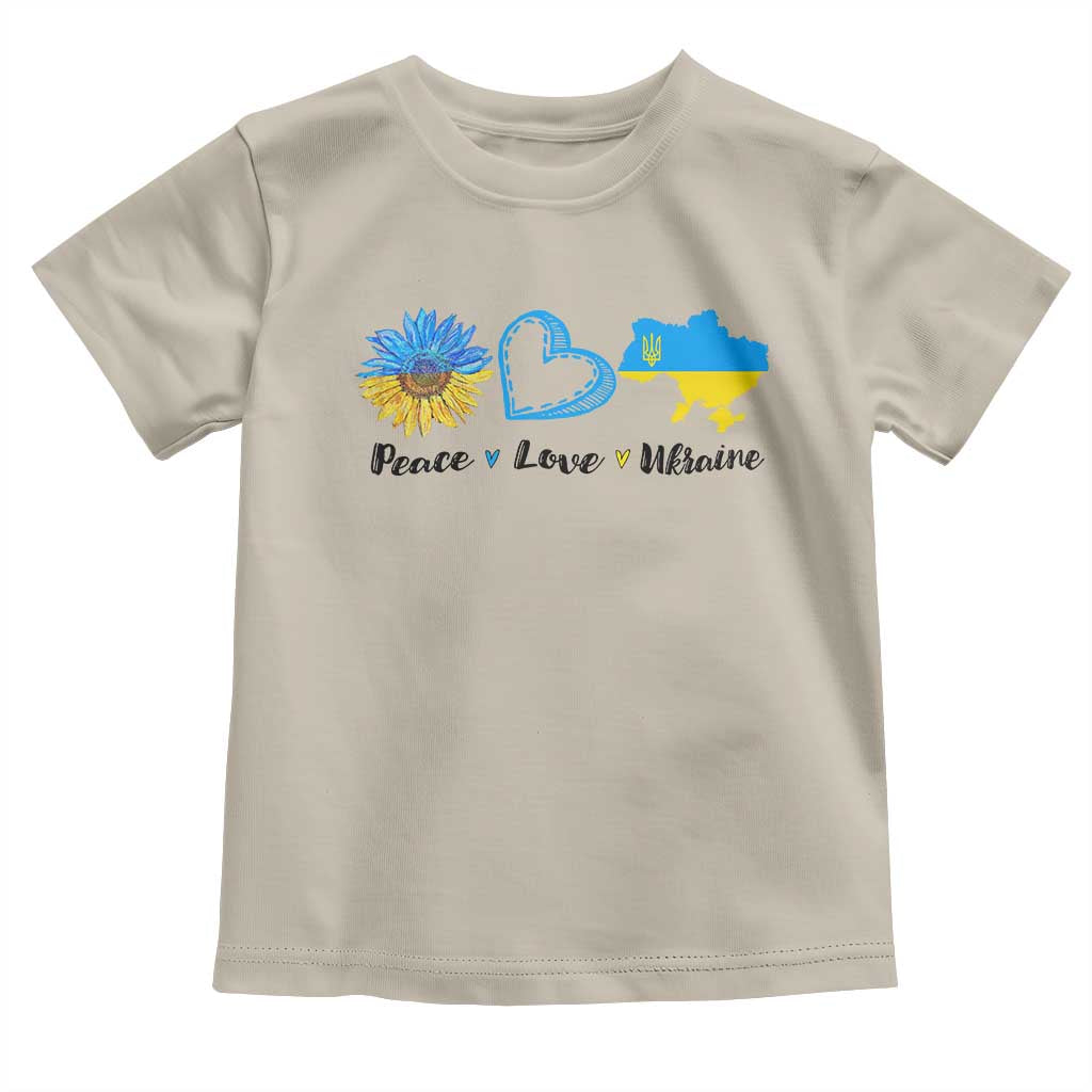 Peace Love Ukraine Sunflower Flag Toddler T Shirt