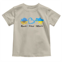 Peace Love Ukraine Sunflower Flag Toddler T Shirt