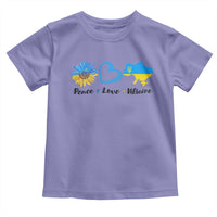 Peace Love Ukraine Sunflower Flag Toddler T Shirt
