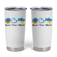 Peace Love Ukraine Sunflower Flag Tumbler Cup