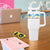 Peace Love Ukraine Sunflower Flag Tumbler With Handle