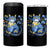 Ukraine Cat Floral Vintage Ukrainian Flag 4 in 1 Can Cooler Tumbler