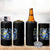 Ukraine Cat Floral Vintage Ukrainian Flag 4 in 1 Can Cooler Tumbler