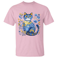 Ukraine Cat Floral Vintage Ukrainian Flag T Shirt