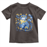 Ukraine Cat Floral Vintage Ukrainian Flag Toddler T Shirt