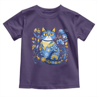 Ukraine Cat Floral Vintage Ukrainian Flag Toddler T Shirt