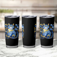 Ukraine Cat Floral Vintage Ukrainian Flag Tumbler Cup