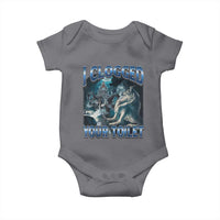 Alpha Wolf Meme Baby Onesie I Clogged Your Toilet Funny Unhinged Stupid Brainrot