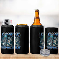 Alpha Wolf Meme 4 in 1 Can Cooler Tumbler I Clogged Your Toilet Funny Unhinged Stupid Brainrot