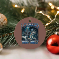 Alpha Wolf Meme Ceramic Ornament I Clogged Your Toilet Funny Unhinged Stupid Brainrot