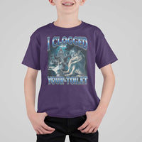 Alpha Wolf Meme T Shirt For Kid I Clogged Your Toilet Funny Unhinged Stupid Brainrot