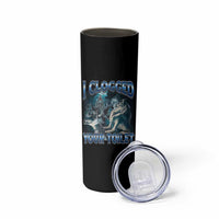 Alpha Wolf Meme Skinny Tumbler I Clogged Your Toilet Funny Unhinged Stupid Brainrot