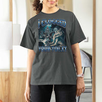 Alpha Wolf Meme T Shirt For Women I Clogged Your Toilet Funny Unhinged Stupid Brainrot