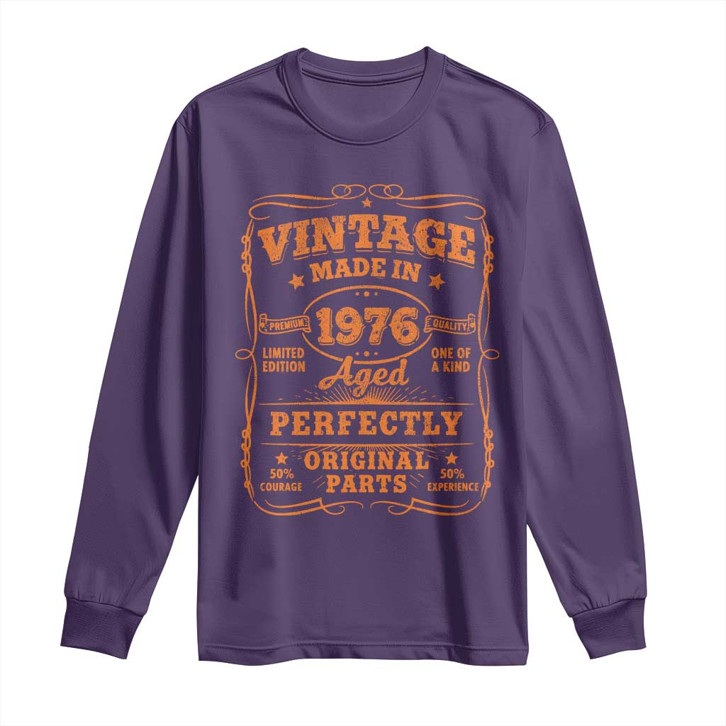 Vintage 50 Birthday Long Sleeve Shirt 50yr 1976 50th Birthday