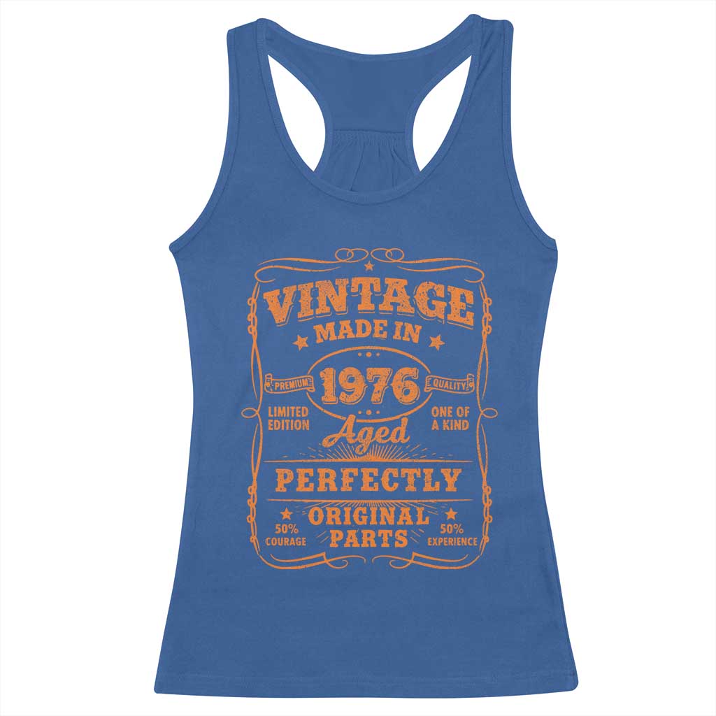 Vintage 50 Birthday Racerback Tank Top 50yr 1976 50th Birthday