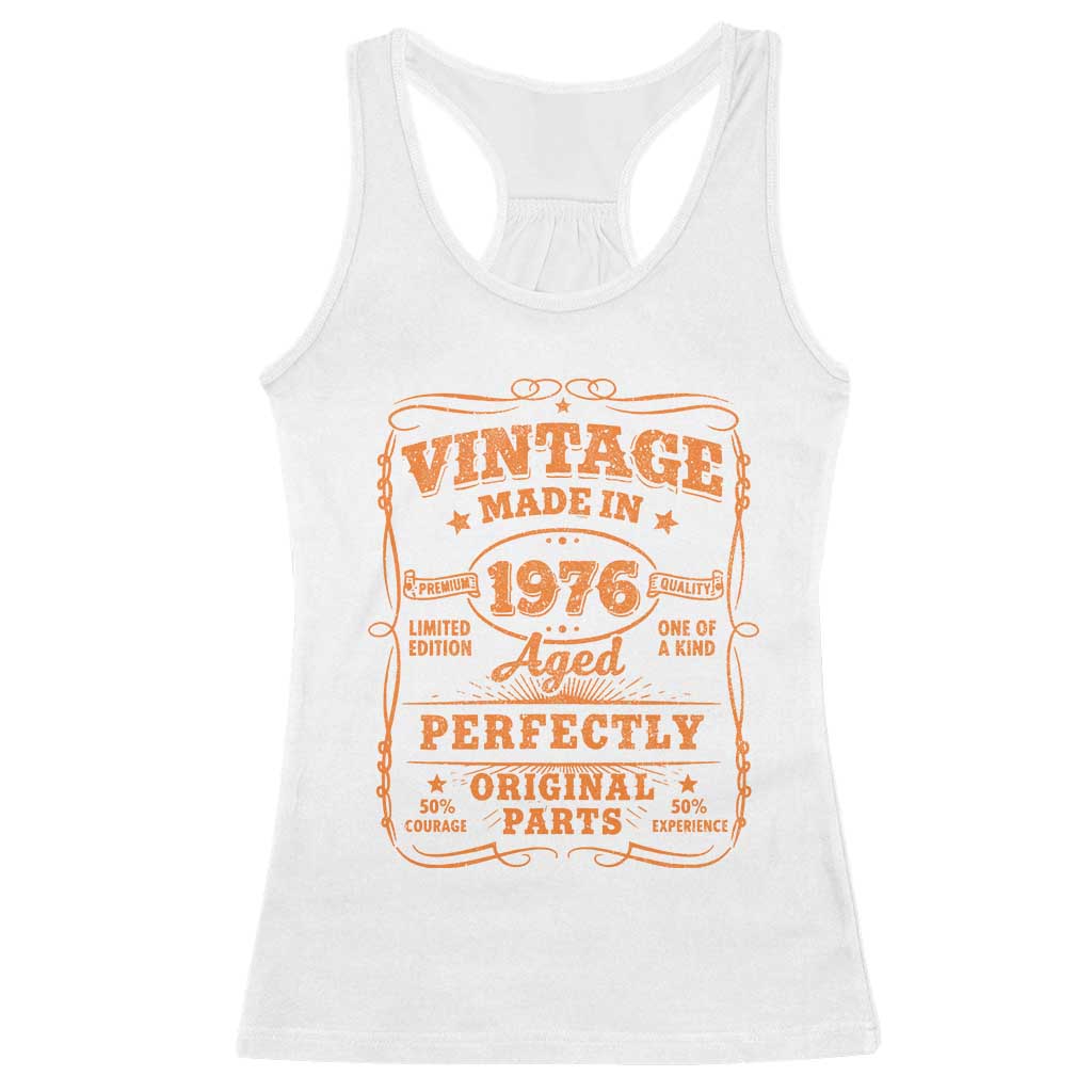 Vintage 50 Birthday Racerback Tank Top 50yr 1976 50th Birthday