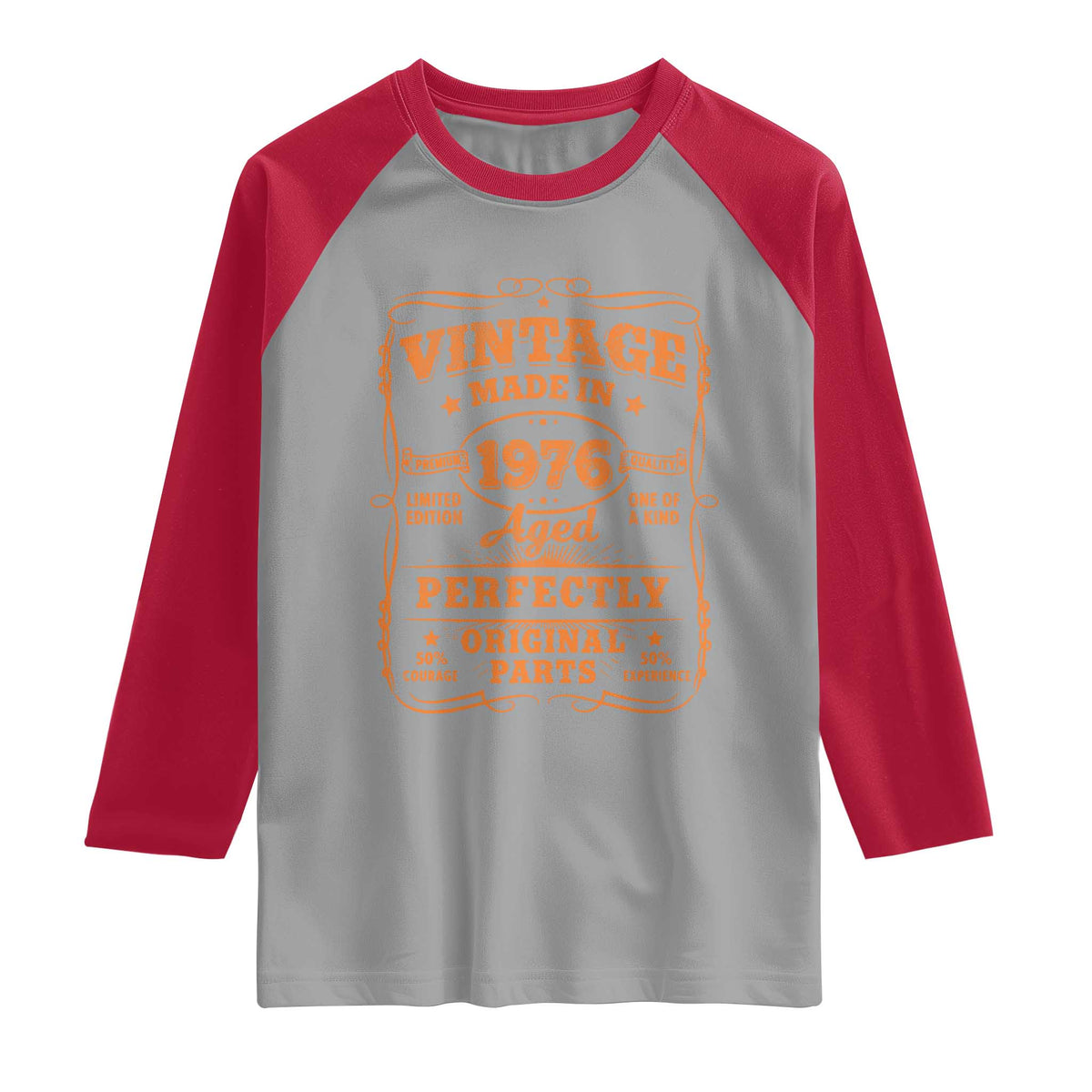 Vintage 50 Birthday Raglan Shirt 50yr 1976 50th Birthday