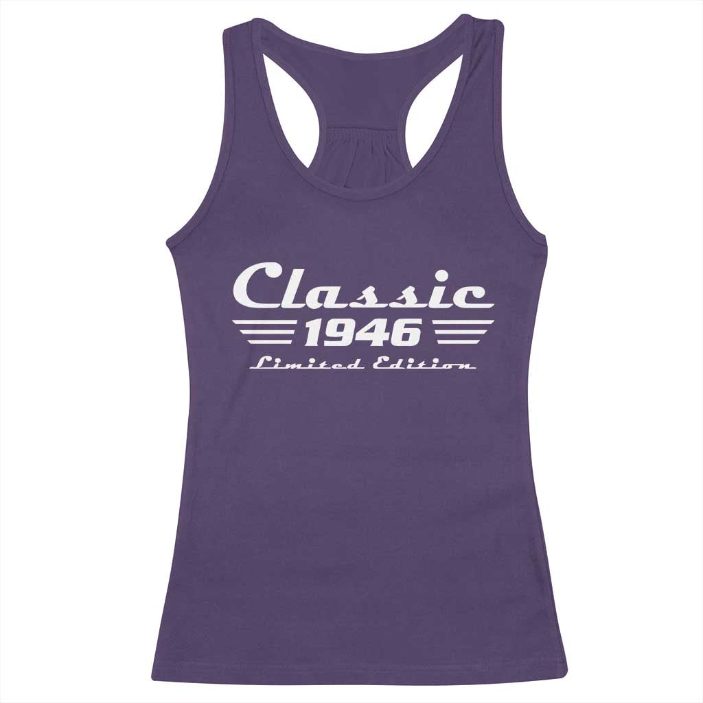 Classic 1946 Birthday Racerback Tank Top 80yr 80th Birthday