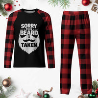 Sorry This Beard Is Taken Plaid Pajama Set Valentines Day For Him Dad