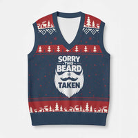 Sorry This Beard Is Taken V-Neck Knit Sweater Vest Valentines Day For Him Dad